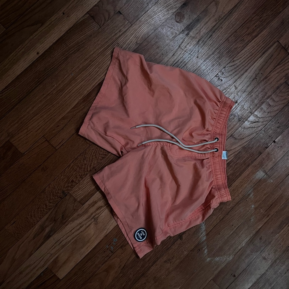Coral Swim Shorts with Life is good